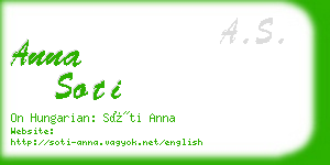 anna soti business card